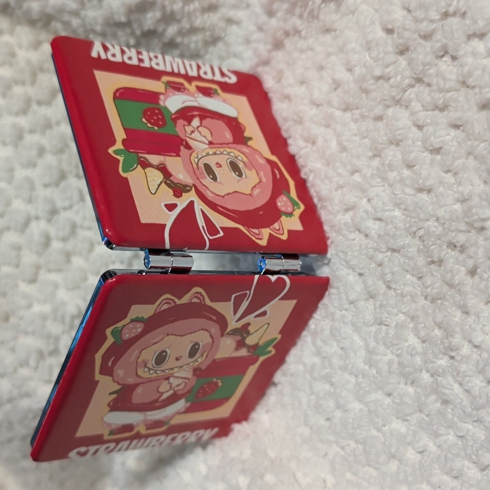 Labubu "Strawberry" Compact Mirror - Picture 3 of 3